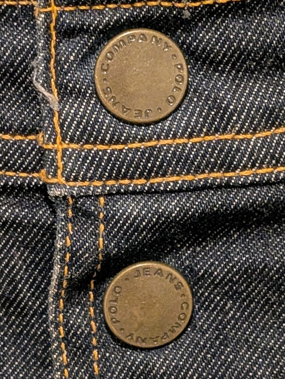 EUC 90s Ralph Lauren 2 Polo Jeans Co Dark Wash Snap Front Denim Skirt - Picture 5 of 7
